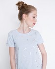 T-shirts - Hemelsblauw T-shirt met glitterprint