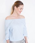 Hemden - Lichtblauw-wit gestreepte blouse