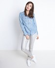 Hemden - Jeanshemd met parels en sierstenen