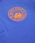 Polos - Blauwe polo met oranje logo