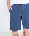 Shorts - Short chino bleu marine à carreaux