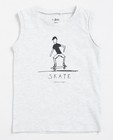 T-shirts - Lichtgrijze top met skate print