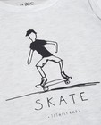 T-shirts - Lichtgrijze top met skate print