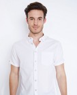 Hemden - Wit hemd strepen in reliëf