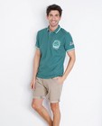 Polos - Witte polo met print, comfort fit