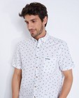 Hemden - Wit hemd met palmboomprint
