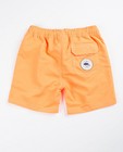 Zwemkleding - Fluo-oranje zwemshort met patches