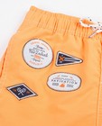 Maillots de bain - Fluo-oranje zwemshort met patches