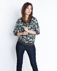 Hemden - Bloemige blouse met metaaldraad