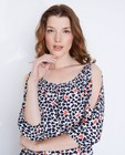 Hemden - Crêpe blouse met hartjesprint