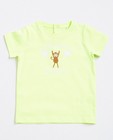 Fluo-oranje T-shirt met leeuwenprint - null - Besties