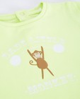 T-shirts - Fluo-oranje T-shirt met leeuwenprint