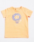 Fluo-oranje T-shirt met leeuwenprint - null - Besties
