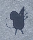 Sweats - Donkerblauwe trui met muizenprint