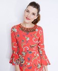 Robes - Fuchsiaroze jurk met paisleyprint