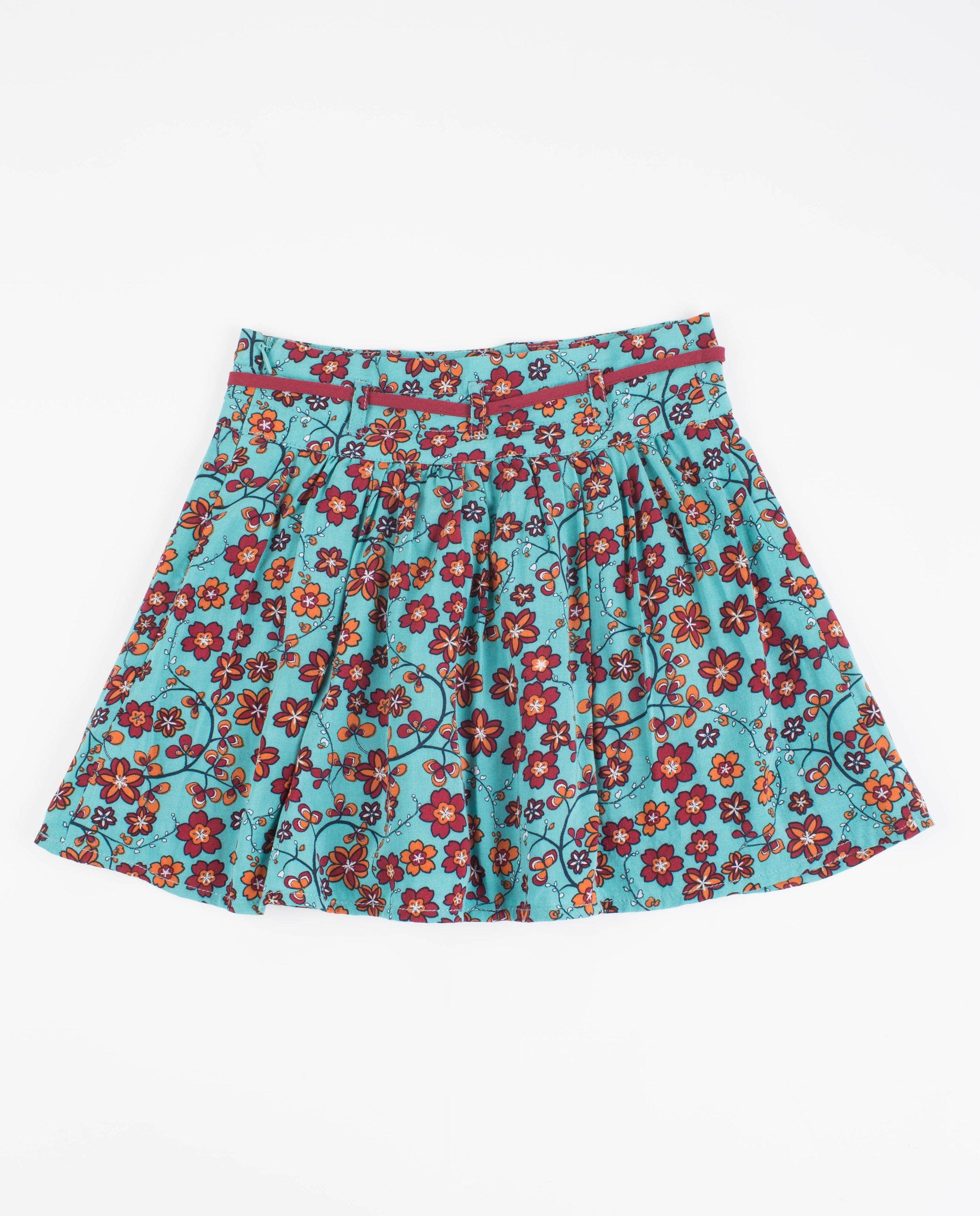 Rokken - Turkooizen rok met print Plop