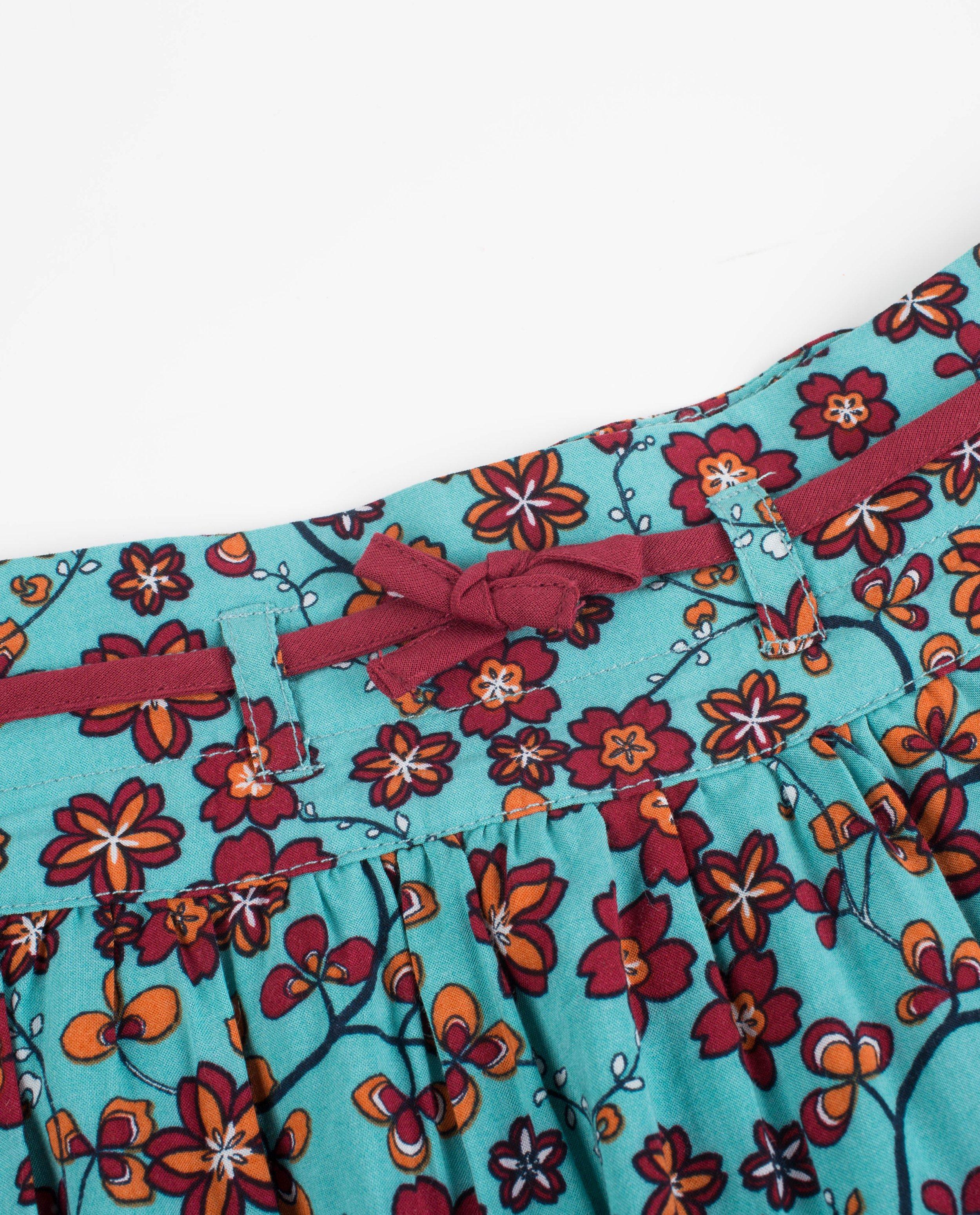 Rokken - Turkooizen rok met print Plop