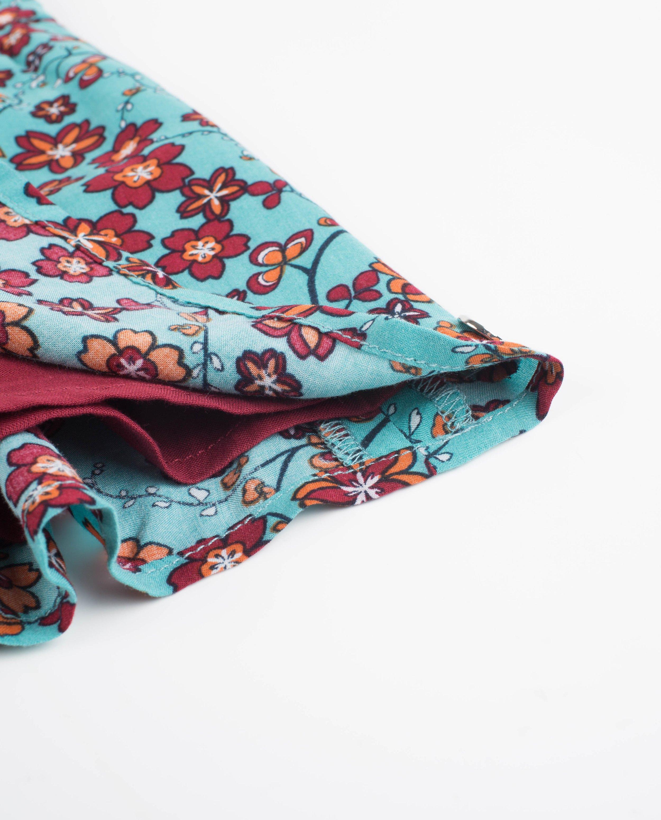 Rokken - Turkooizen rok met print Plop