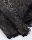 Bonneterie - Écharpe noire avec un fil métallisé