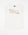 Wit T-shirt met glitter + pailletten - null - JBC