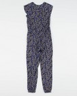 Jumpsuit - Donkerblauwe jumpsuit, florale print