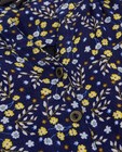 Jumpsuit - Donkerblauwe jumpsuit, florale print