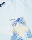 T-shirts - IJsblauw T-shirt met kattenprint I AM