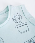 T-shirts - Lichtblauw singlet met allover print