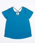 Chemises - Turkooisblauwe blouse met rugdetail