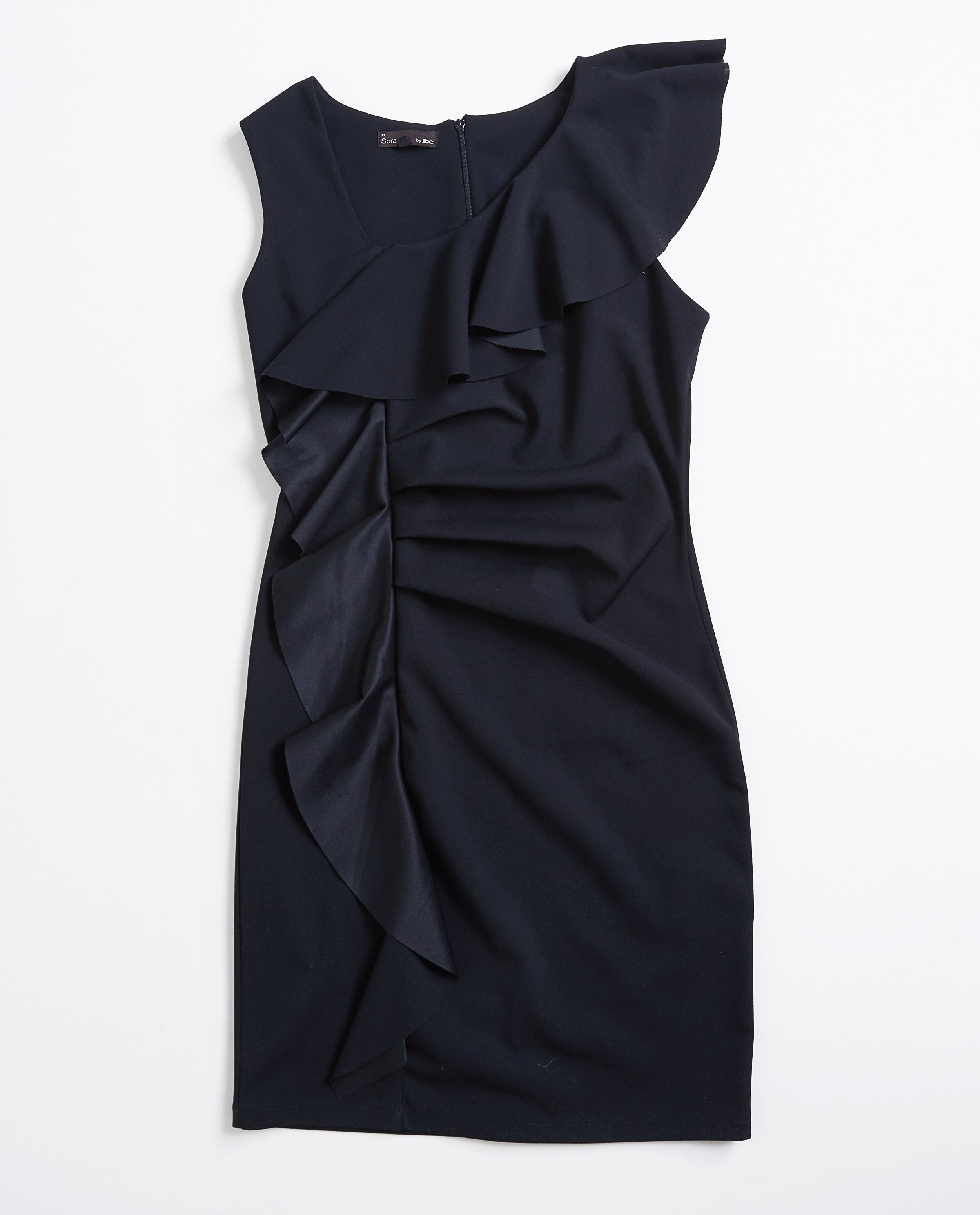 Kleedjes - Zwarte jurk met volants