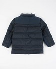 Jassen - Donkerblauwe jas met denim look