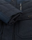 Jassen - Donkerblauwe jas met denim look