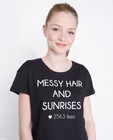 T-shirts - Zwarte statement crop top