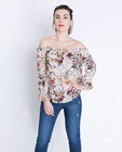 Beige blouse met florale print - null - Sora