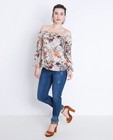 Chemises - Beige blouse met florale print