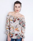 Hemden - Beige blouse met florale print