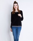 Sweats - Zwarte velvet sweater met glitter
