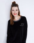 Sweats - Zwarte velvet sweater met glitter