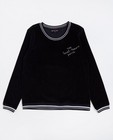 Sweaters - Zwarte velvet sweater met glitter