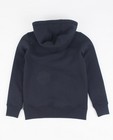Cardigan - Donkerblauwe hoodie met imitatiepels