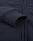 Cardigans - Donkerblauwe hoodie met imitatiepels