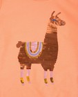 Sweats - Koraaloranje sweater met pailletten