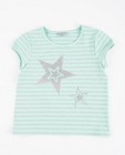 T-shirts - Mintgroen-grijs T-shirt met sterren