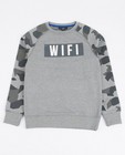 Grijze sweater met camouflageprint - null - JBC