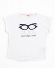 Wit T-shirt met glitterprint BESTies - null - Besties