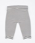 Pantalons - Zwart-wit gestreepte sweatbroek