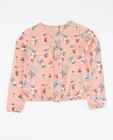 Chemises - Poederroze hemd met florale print