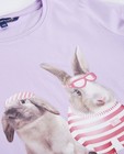 T-shirts - Lila T-shirt met konijnenprint I AM