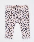 Lichtroze legging met luipaardprint - null - Newborn 50-68