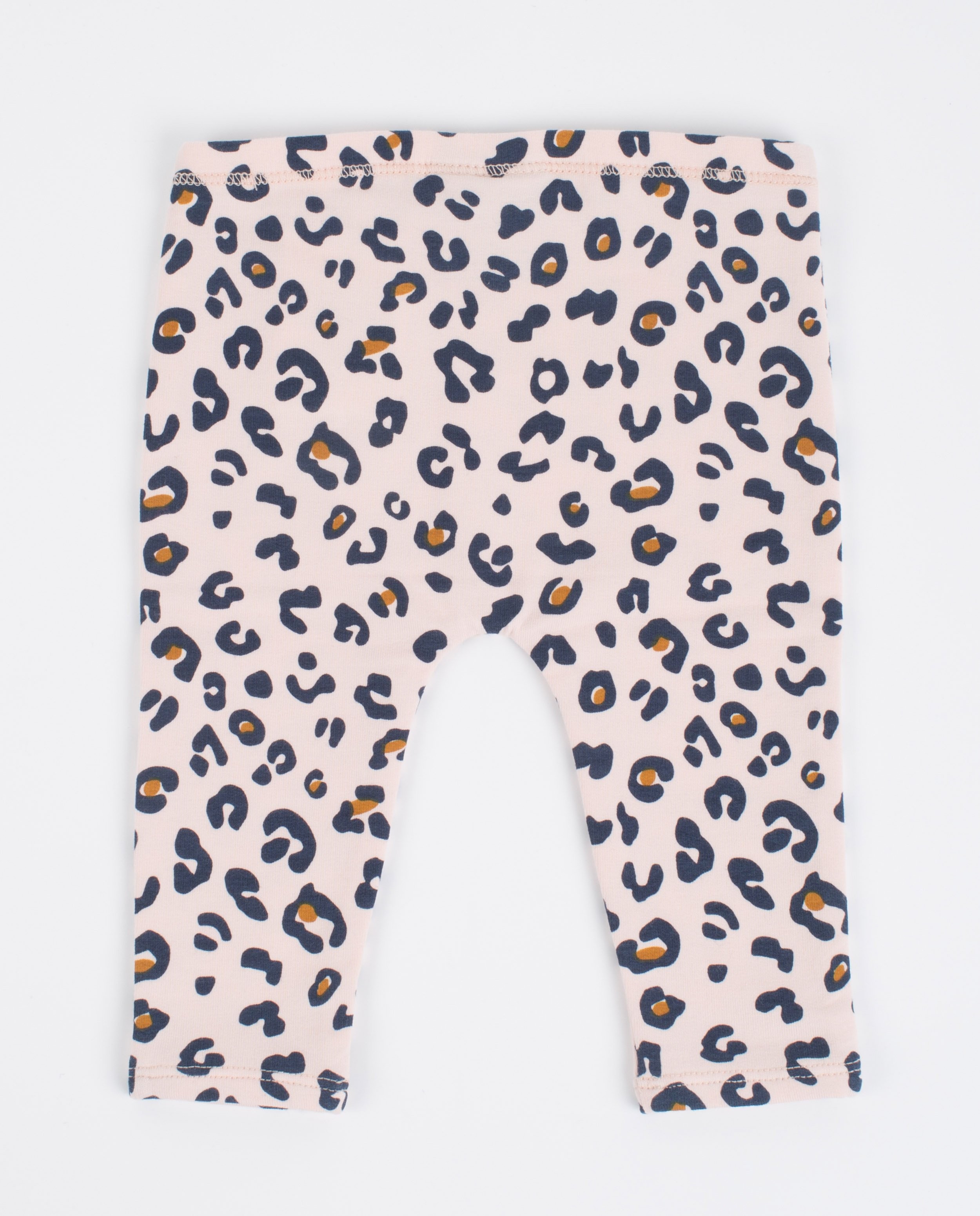 Pantalons - Lichtroze legging met luipaardprint